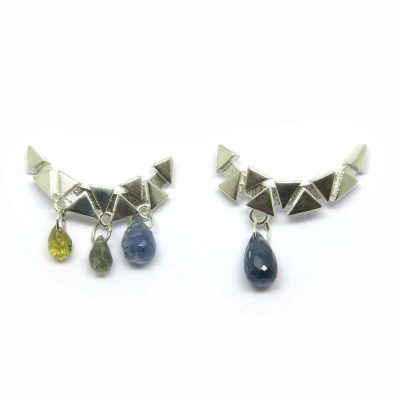 puces d'oreilles saphirs