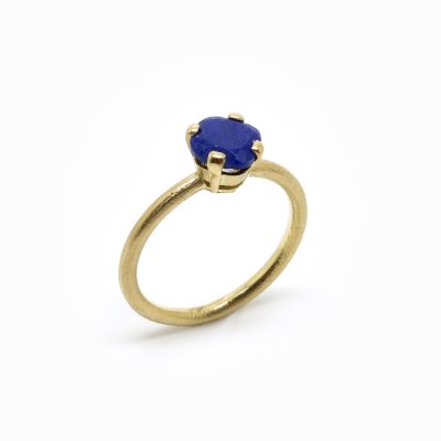 bague lapis lazuli coussin
