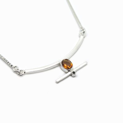 Collier citrine orange