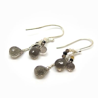 Briolettes de quartz fumés